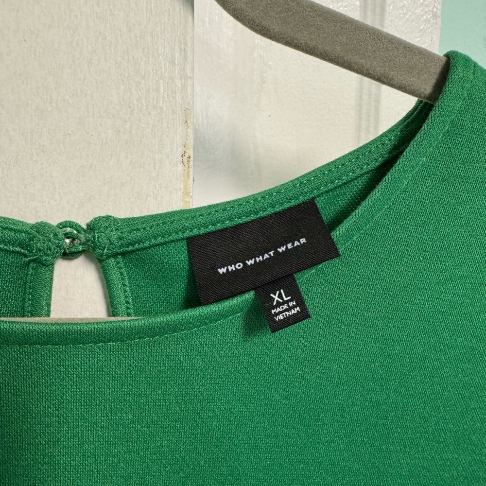 Who What Wear Green Short Sleeve Midi Dress, Size XL - Picture 5 of 5